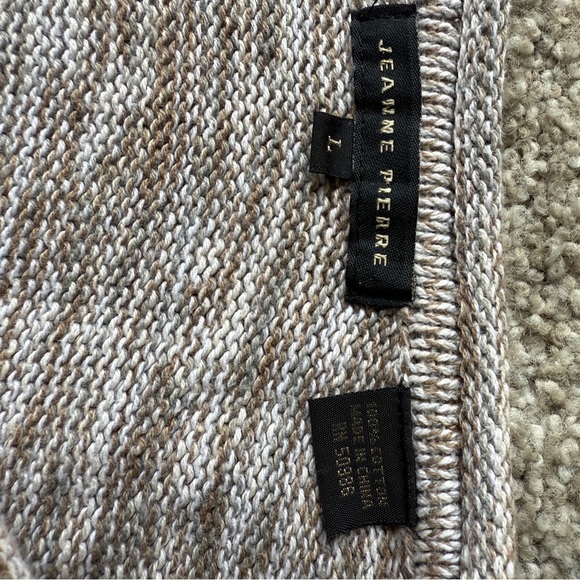 Jeanne Pierre Natural Beige Cotton Sweater - Picture 10 of 10